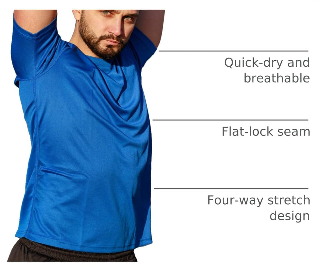 Men'S 1/3 Pack Workout Shirts Quick Dry Moisture Wicking Short Sleeve Mesh Athletic T-Shirts