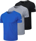 Men'S 1/3 Pack Workout Shirts Quick Dry Moisture Wicking Short Sleeve Mesh Athletic T-Shirts